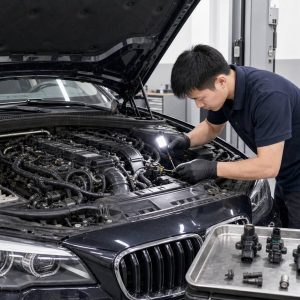 宝马 520Li 更换排气凸轮轴位置传感器工时服务