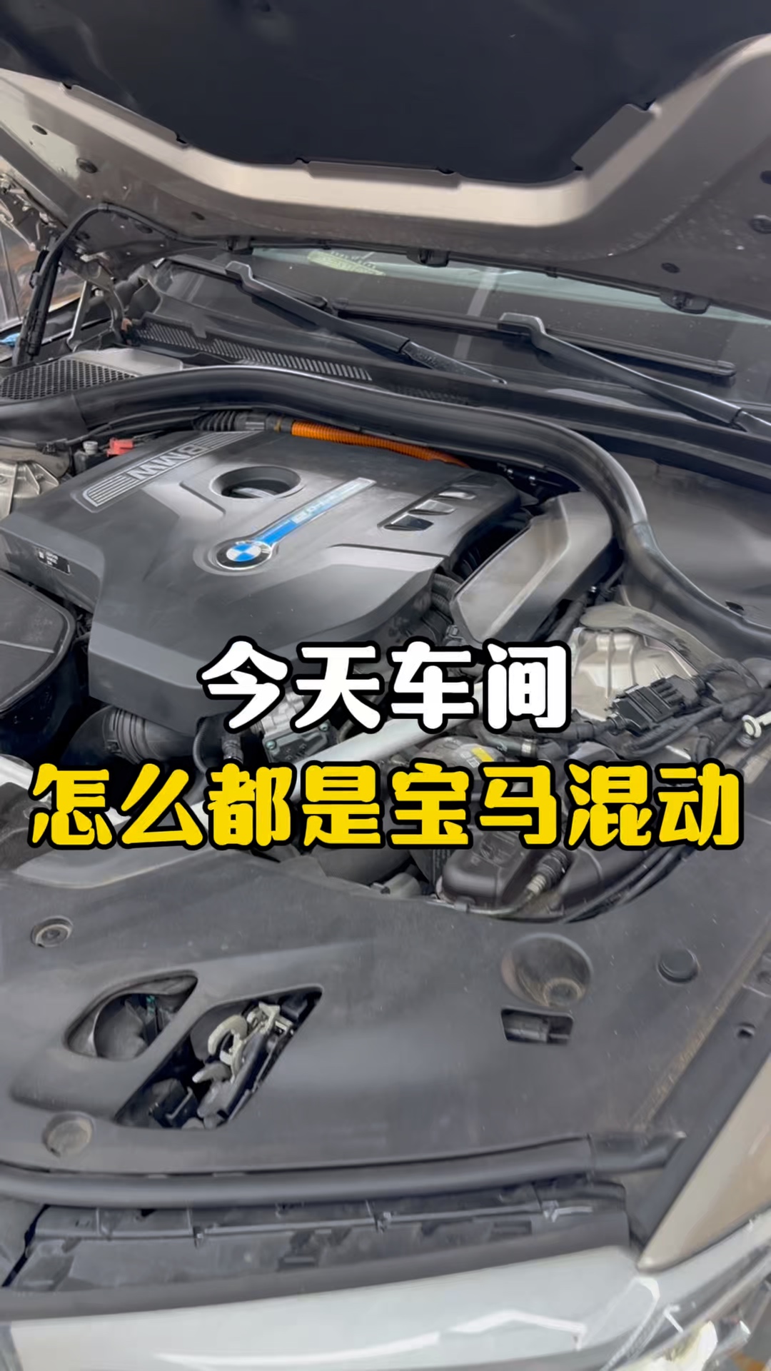 宝马混动车维修越来越常见:530Le与混动X1同场进厂:原文配图