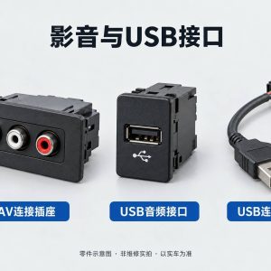 影音与USB接口零件示意图(非维修实拍)
