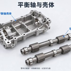 平衡轴与壳体零件示意图(非维修实拍)