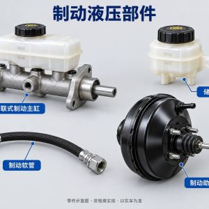 制动液压部件零件示意图（非维修实拍）