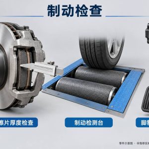 制动检查零件示意图（非维修实拍）