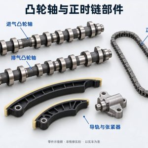 凸轮轴与正时链部件零件示意图（非维修实拍）