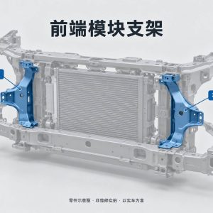 前端模块支架零件示意图（非维修实拍）