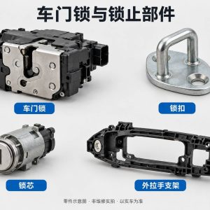 车门锁与锁止部件零件示意图（非维修实拍）