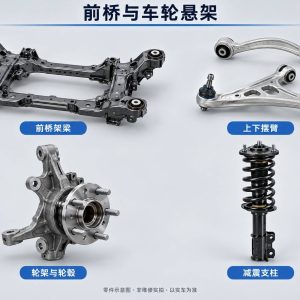 前桥与车轮悬架零件示意图(非维修实拍)