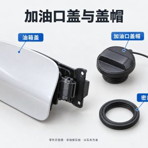 加油口盖与盖帽零件示意图（非维修实拍）