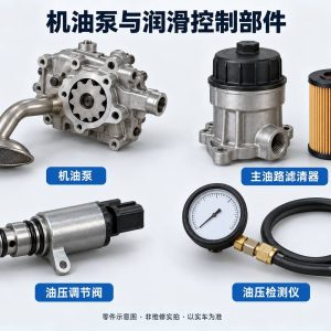 机油泵与润滑控制部件零件示意图（非维修实拍）