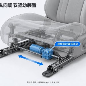 座椅纵向调节驱动装置零件示意图（非维修实拍）