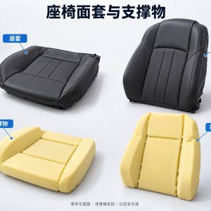 座椅面套与支撑物零件示意图(非维修实拍)