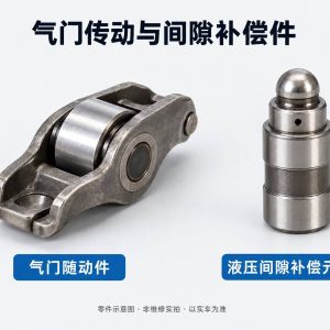 气门传动与间隙补偿件零件示意图（非维修实拍）