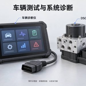 车辆测试与系统诊断零件示意图（非维修实拍）