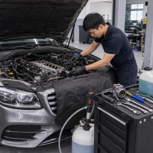 奔驰 E300L（2019款）M274 更换节温器拆装进气歧管工时服务