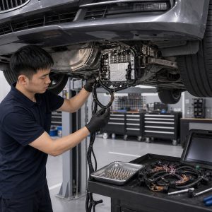 宝马 520Li（F18）N20 更新发动机电线束变速箱模块工时服务